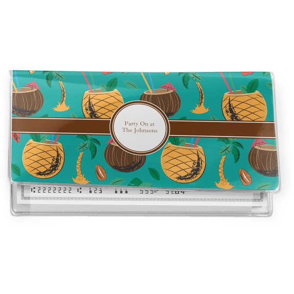 Custom Coconut Drinks Vinyl Checkbook Cover (Personalized)