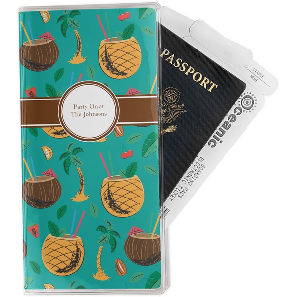Custom Coconut Drinks Travel Document Holder