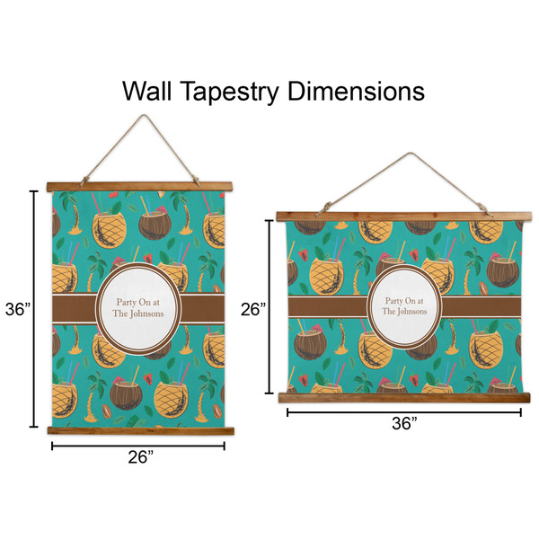 Coconut Drinks Wall Hanging Tapestries - Parent/Sizing