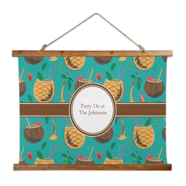 Custom Coconut Drinks Wall Hanging Tapestry - Wide (Personalized)