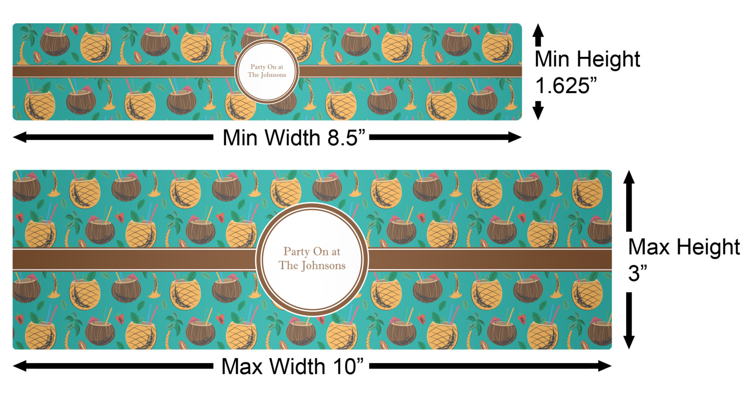 Custom Coconut Drinks Water Bottle Labels Custom Sized (Personalized) YouCustomizeIt