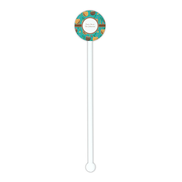Coconut Drinks White Plastic 5.5" Stir Stick - Round - Single Stick