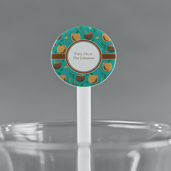 Coconut Drinks White Plastic 7" Stir Stick - Round - Main