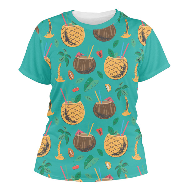 Custom Coconut Drinks Women's Crew T-Shirt - Medium