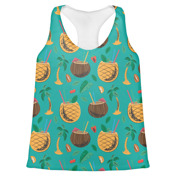 Custom Coconut Drinks Womens Racerback Tank Top - X Large