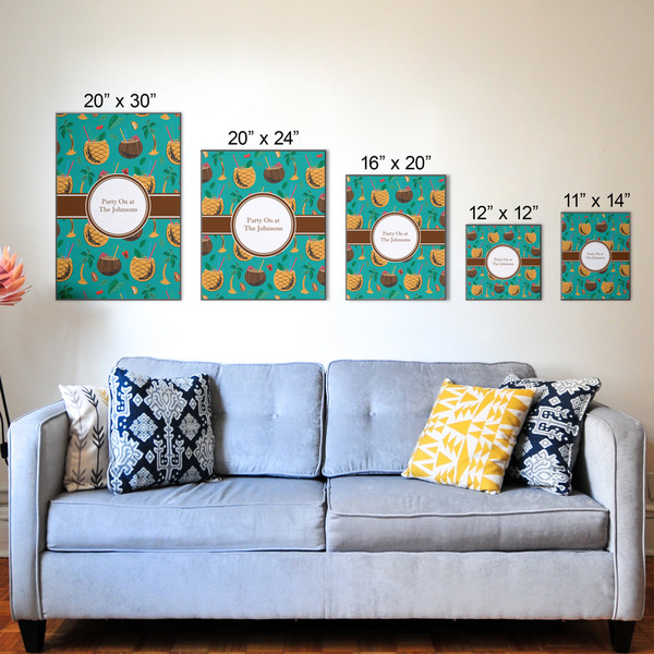 Coconut Drinks Wood Prints - Size Comparison