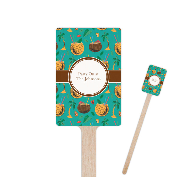 Custom Coconut Drinks Rectangle Wooden Stir Sticks (Personalized)