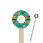 Coconut Drinks 6" Round Wooden Stir Sticks - Single Sided (Personalized)