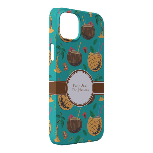 Custom Coconut Drinks iPhone Case - Plastic - iPhone 14 Plus (Personalized)