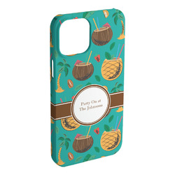 Coconut Drinks iPhone Case - Plastic - iPhone 15 Plus (Personalized)