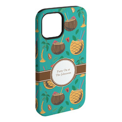 Coconut Drinks iPhone Case - Rubber Lined - iPhone 15 Plus (Personalized)