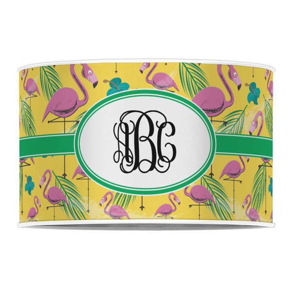 Pink Flamingo 12" Drum Lampshade - FRONT (Poly Film)