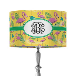 Pink Flamingo 12" Drum Lamp Shade - Fabric (Personalized)