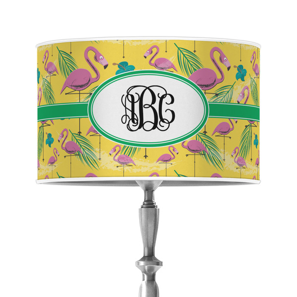 Custom Pink Flamingo 12" Drum Lamp Shade - Poly-film (Personalized)