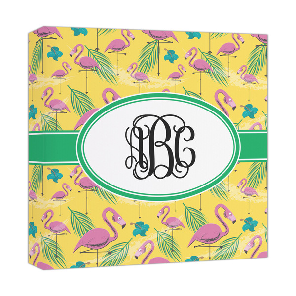 Custom Pink Flamingo Canvas Print - 12x12 (Personalized)