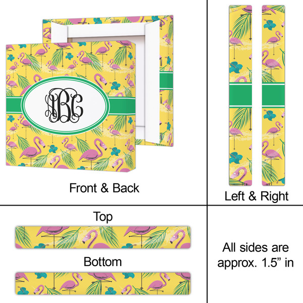 Pink Flamingo 12x12 - Canvas Print - Approval