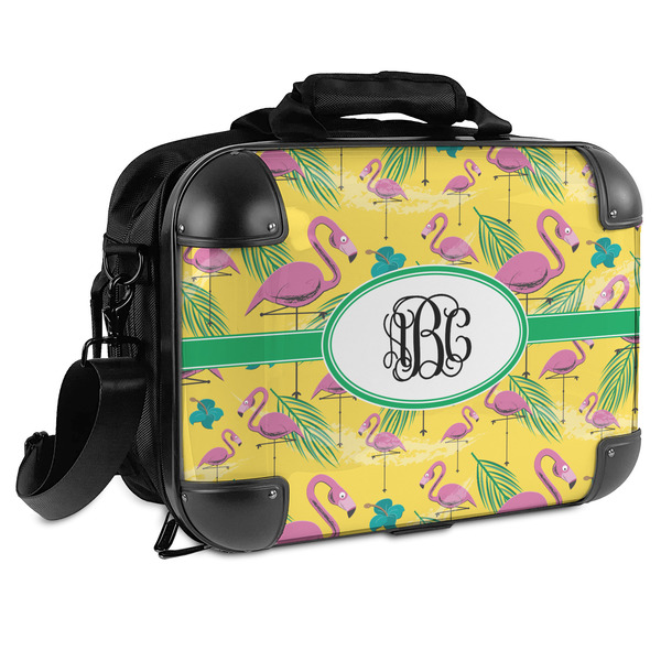 Custom Pink Flamingo Hard Shell Briefcase - 15" (Personalized)