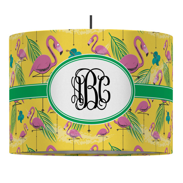 Pink Flamingo 16" Drum Lampshade - PENDANT (Fabric)