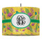 Pink Flamingo 16" Drum Pendant Lamp - Fabric (Personalized)