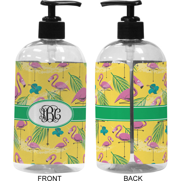 Pink Flamingo 16 oz Plastic Liquid Dispenser (Approval)