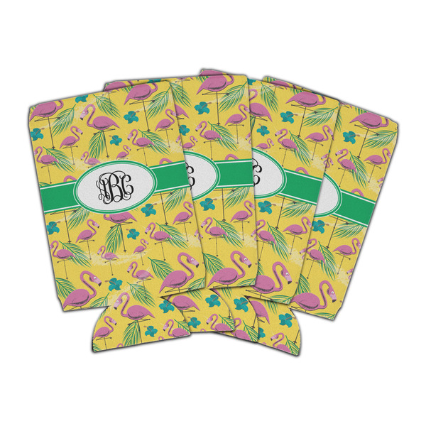 Custom Pink Flamingo Can Cooler (16 oz) - Set of 4 (Personalized)
