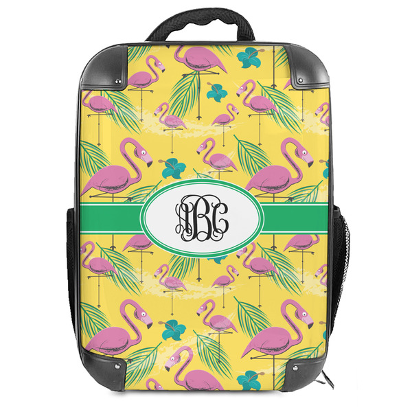 Custom Pink Flamingo Hard Shell Backpack (Personalized)