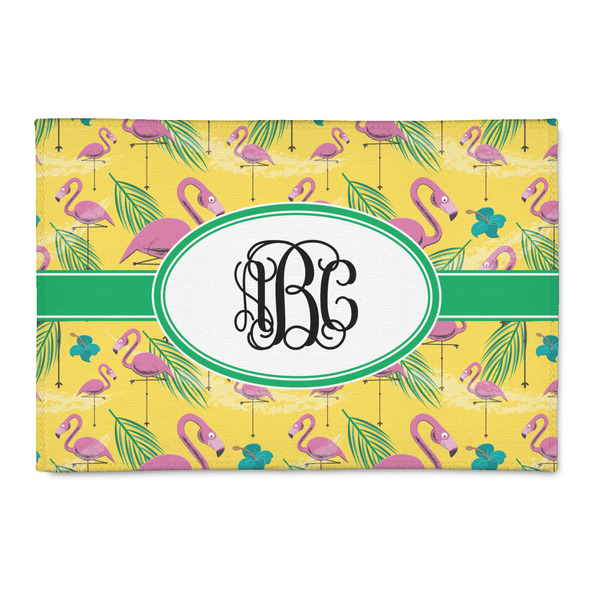 Custom Pink Flamingo Patio Rug (Personalized)