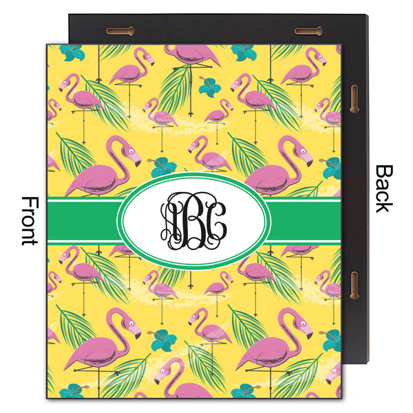 Pink Flamingo 20x24 Wood Print - Front & Back View