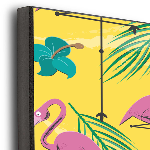 Pink Flamingo 20x30 Wood Print - Closeup