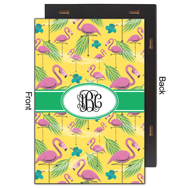 Pink Flamingo 20x30 Wood Print - Front & Back View