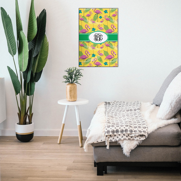 Pink Flamingo 20x30 Wood Print - In Context