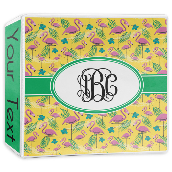 Custom Pink Flamingo 3-Ring Binder - 3 inch (Personalized)