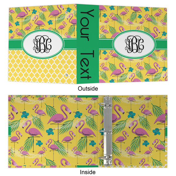Pink Flamingo 3 Ring Binders - Full Wrap - 2" - APPROVAL