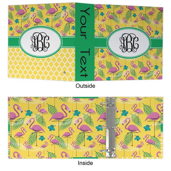 Pink Flamingo 3 Ring Binders - Full Wrap - 3" - APPROVAL