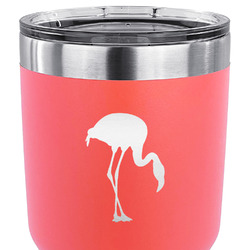 Pink Flamingo 30 oz Stainless Steel Tumbler - Coral - Double Sided (Personalized)