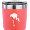 Pink Flamingo 30 oz Stainless Steel Ringneck Tumbler - Coral - CLOSE UP