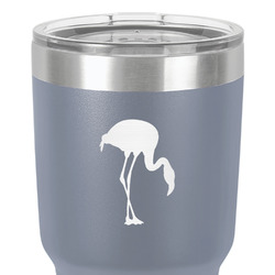 Pink Flamingo 30 oz Stainless Steel Tumbler - Grey - Single-Sided