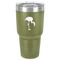 Pink Flamingo 30 oz Stainless Steel Tumbler - Olive - Single-Sided