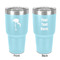 Pink Flamingo 30 oz Stainless Steel Ringneck Tumbler - Teal - Double Sided - Front & Back