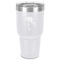 Pink Flamingo 30 oz Stainless Steel Tumbler - White - Single-Sided