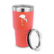 Pink Flamingo 30 oz Stainless Steel Ringneck Tumblers - Coral - LID OFF