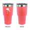 Pink Flamingo 30 oz Stainless Steel Ringneck Tumblers - Coral - Single Sided - APPROVAL