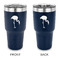 Pink Flamingo 30 oz Stainless Steel Ringneck Tumblers - Navy - Double Sided - APPROVAL