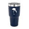 Pink Flamingo 30 oz Stainless Steel Ringneck Tumblers - Navy - FRONT