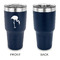 Pink Flamingo 30 oz Stainless Steel Ringneck Tumblers - Navy - Single Sided - APPROVAL
