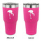 Pink Flamingo 30 oz Stainless Steel Ringneck Tumblers - Pink - Double Sided - APPROVAL