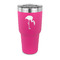 Pink Flamingo 30 oz Stainless Steel Ringneck Tumblers - Pink - FRONT