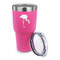 Pink Flamingo 30 oz Stainless Steel Ringneck Tumblers - Pink - LID OFF