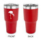 Pink Flamingo 30 oz Stainless Steel Ringneck Tumblers - Red - Single Sided - APPROVAL