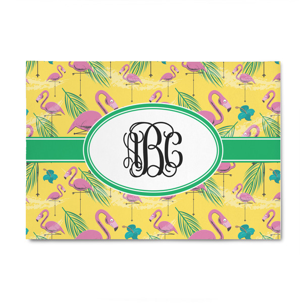 Custom Pink Flamingo 4' x 6' Indoor Area Rug (Personalized)